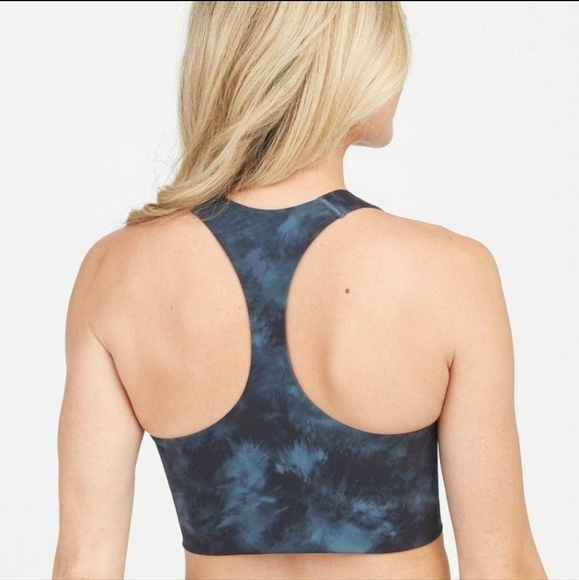 SPANXshape Get Moving Longline Sports Bra Women's XS Storm Tie Dye - Picture 3 of 7